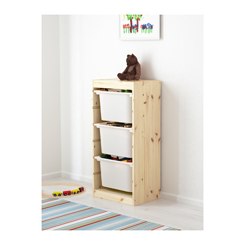 TROFAST - 收納組合附收納盒, 染白松木/白色 | IKEA 線上購物 - PE613441_S4