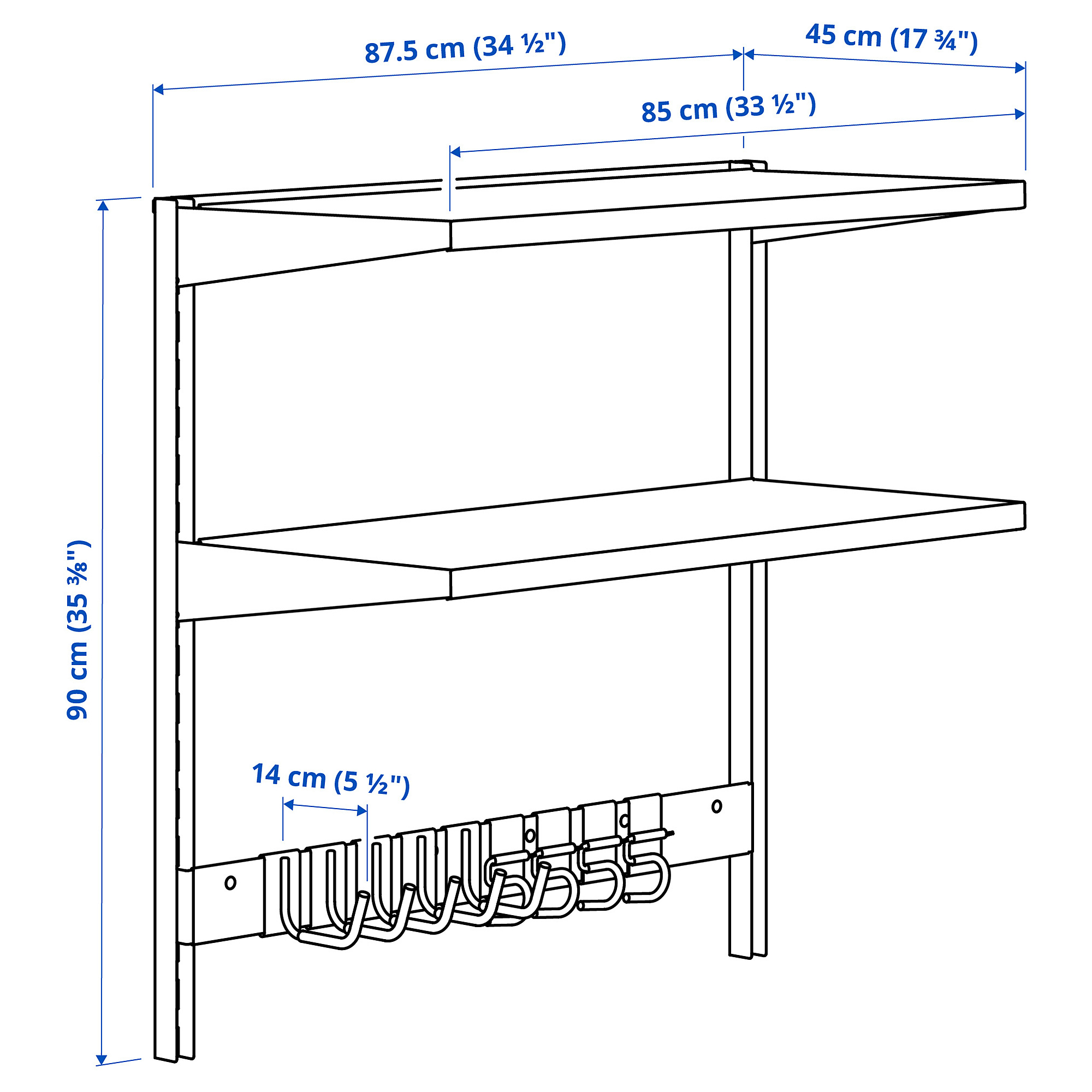 BROR wall shelf combination