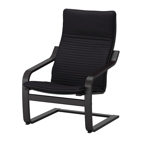 POÄNG - 扶手椅, 黑棕色/Knisa 黑色 | IKEA 線上購物 - PE666941_S4
