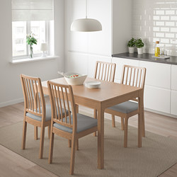 EKEDALEN/EKEDALEN - 餐桌附4張餐椅, 白色/Orrsta 淺灰色 | IKEA 線上購物 - PE741213_S3