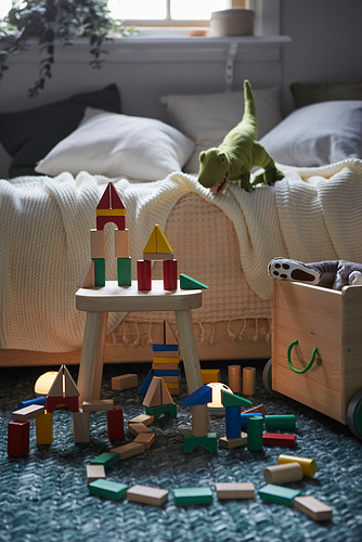 UNDERHÅLLA 40-piece wooden building block set