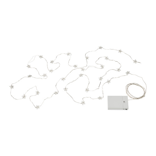 STRÅLA - LED裝飾燈串/32個燈泡, 電池式 迷你/星形 | IKEA 線上購物 - PE811554_S4