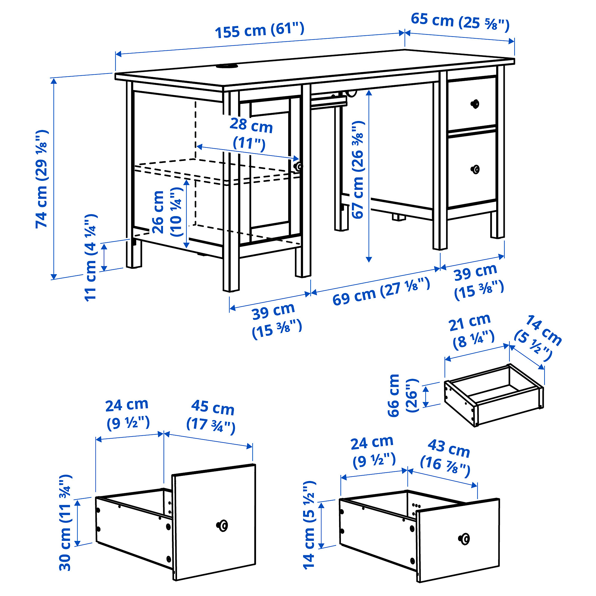 HEMNES desk