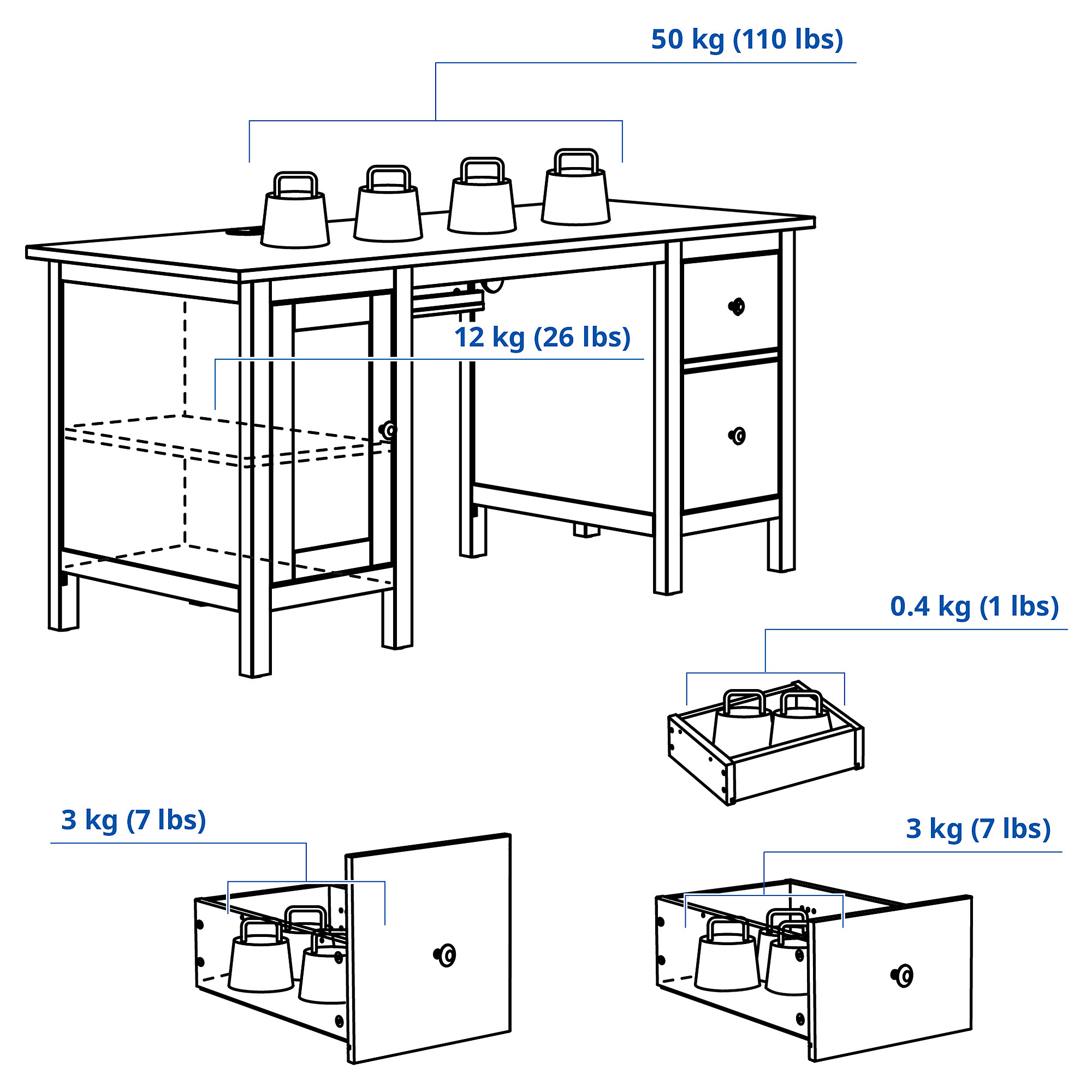 HEMNES desk