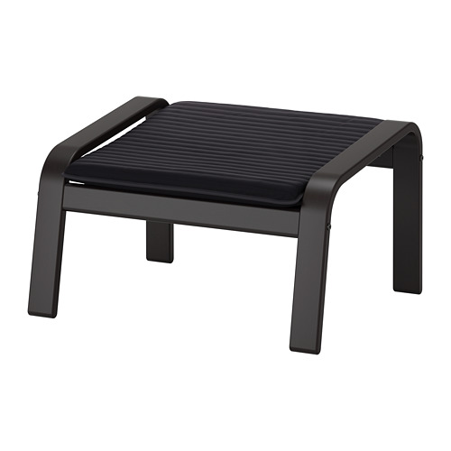 POÄNG - footstool, black-brown/Knisa black | IKEA Taiwan Online - PE667074_S4