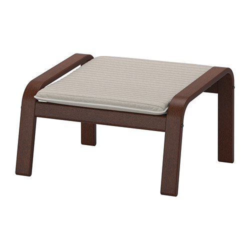 POÄNG - footstool, brown/Knisa light beige | IKEA Taiwan Online - PE667092_S4