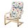 POÄNG - children's armchair, birch veneer/Medskog dinosaur pattern | IKEA Taiwan Online - PE811452_S1