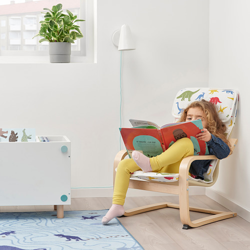 POÄNG - 兒童扶手椅, medskog/恐龍 | IKEA 線上購物 - PE811451_S4