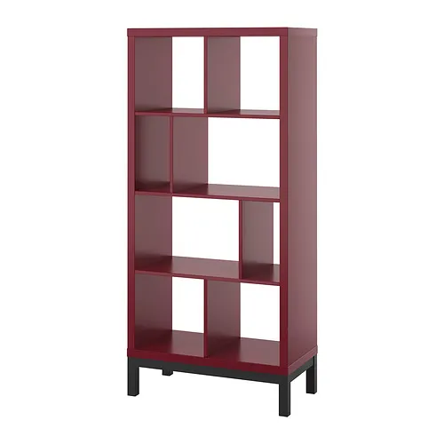 KALLAX - shelving unit with underframe, brown-red/black, 77x39x164 cm | IKEA Taiwan Online - PE997418_S4