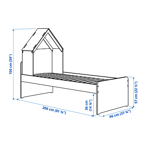SLÄKT bed frame