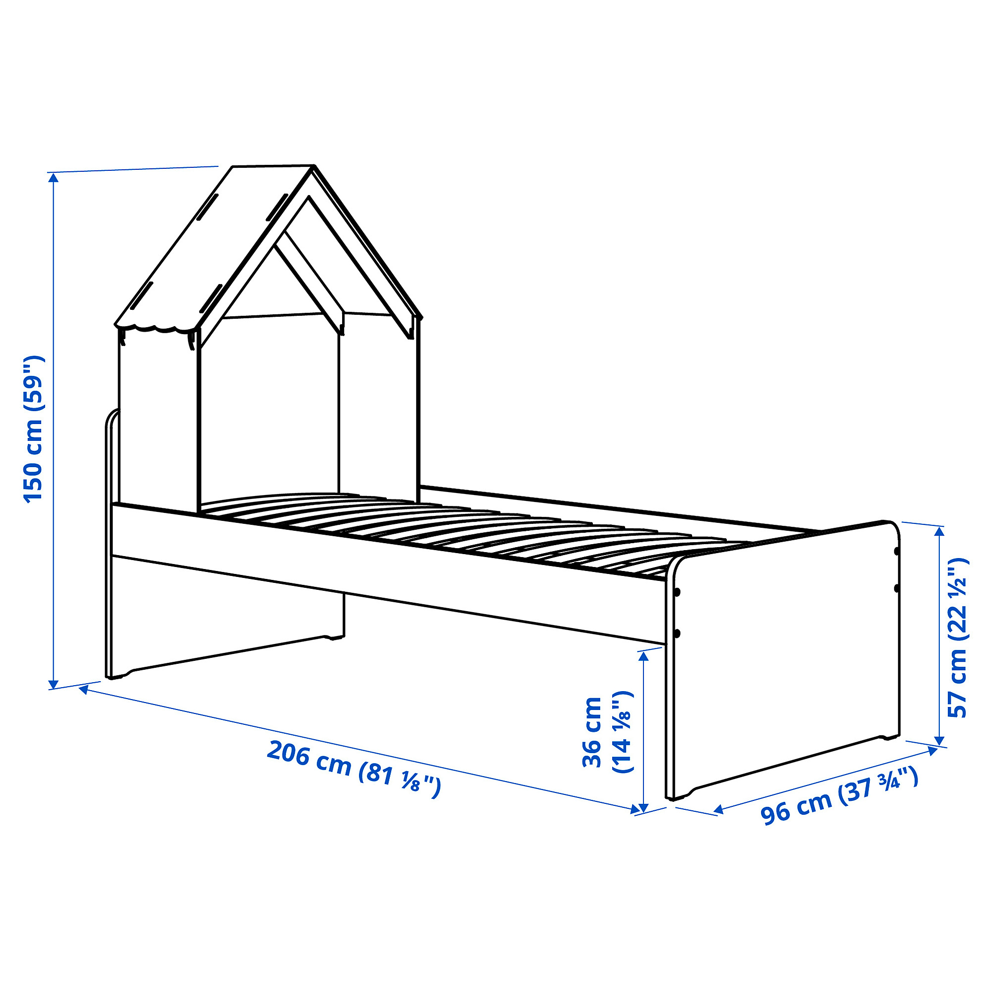 SLÄKT bed frame