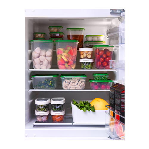 PRUTA - food container, set of 17, transparent/green | IKEA Taiwan Online - PE316182_S4