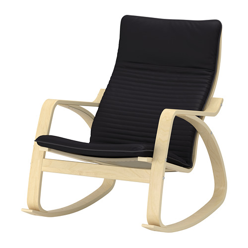 POÄNG - 搖椅, 實木貼皮, 樺木/Knisa 黑色 | IKEA 線上購物 - PE667209_S4