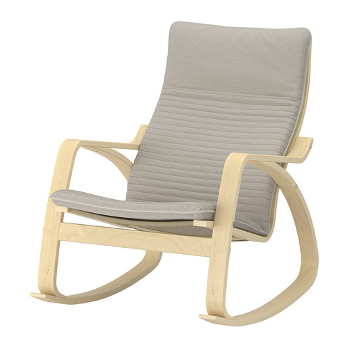 POÄNG - rocking-chair, birch veneer/Knisa light beige | IKEA Taiwan Online - PE667212_S4