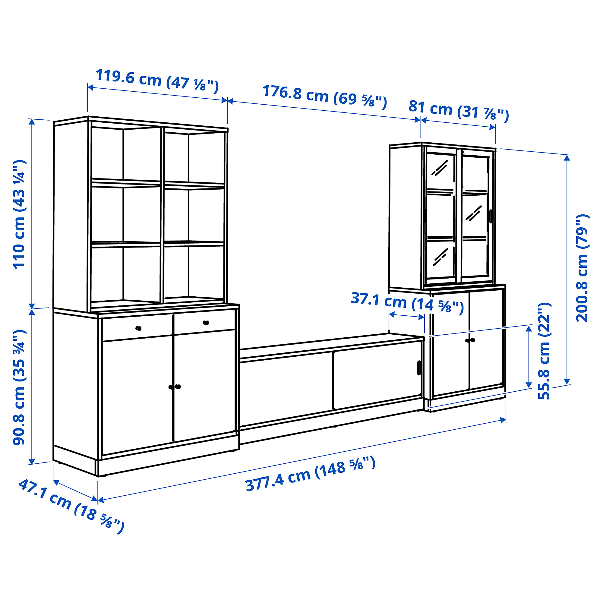 TONSTAD TV storage combination