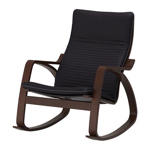 POÄNG - rocking-chair, brown/Knisa black | IKEA Taiwan Online - PE667310_S4