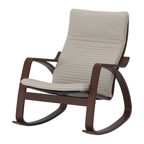 POÄNG - rocking-chair, brown/Knisa light beige | IKEA Taiwan Online - PE667313_S4