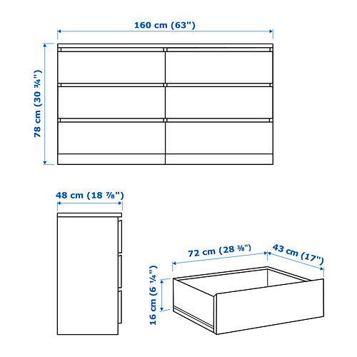 MALM 臥室家具4件組