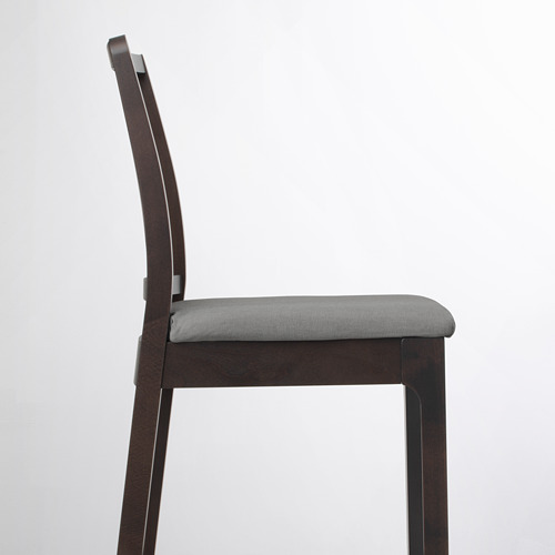 EKEDALEN - 吧台椅附靠背, 深棕色/Orrsta 淺灰色 | IKEA 線上購物 - PE720399_S4
