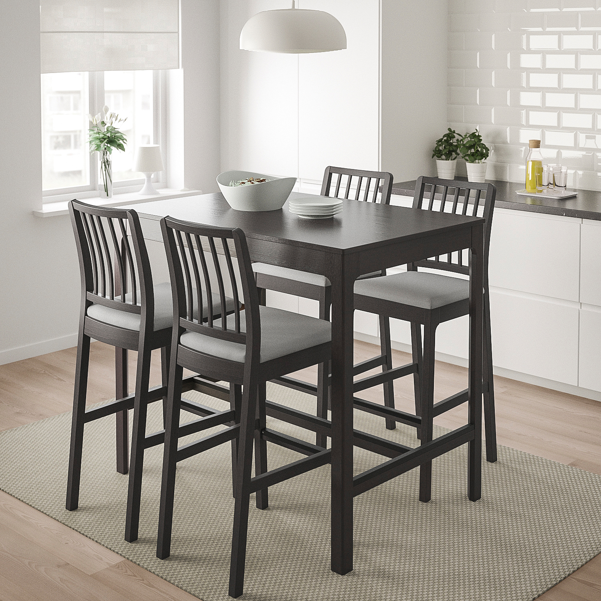 EKEDALEN/EKEDALEN bar table and 4 bar stools