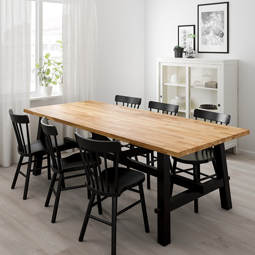 NORRARYD/SKOGSTA - table and 6 chairs, acacia/black | IKEA Taiwan Online - PE657576_S4