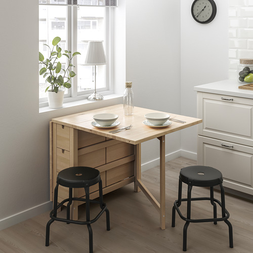 NORDEN/RÅSKOG - table and 2 stools, birch/black | IKEA Taiwan Online - PE716747_S4