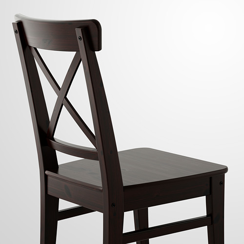INGATORP/INGOLF - table and 6 chairs, black/brown-black | IKEA Taiwan Online - PE630827_S4