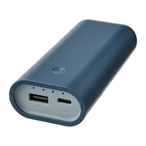 VARMFRONT - power bank, blue, 5200 mAh | IKEA Taiwan Online - PE893329_S4