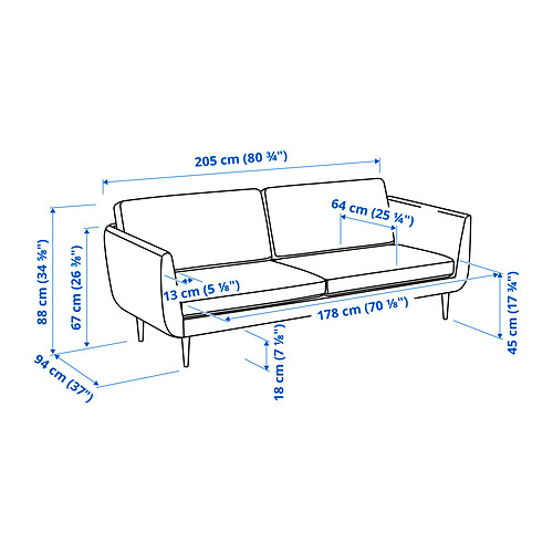 SMEDSTORP - sofa | IKEA Taiwan Online - PE855195_S4