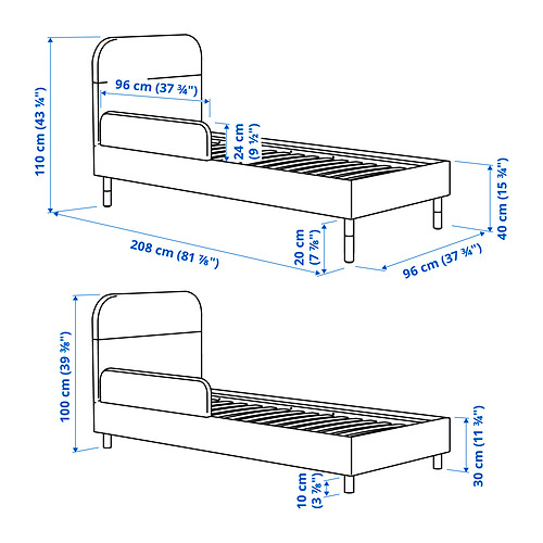 GRYSNA upholstered bed frame