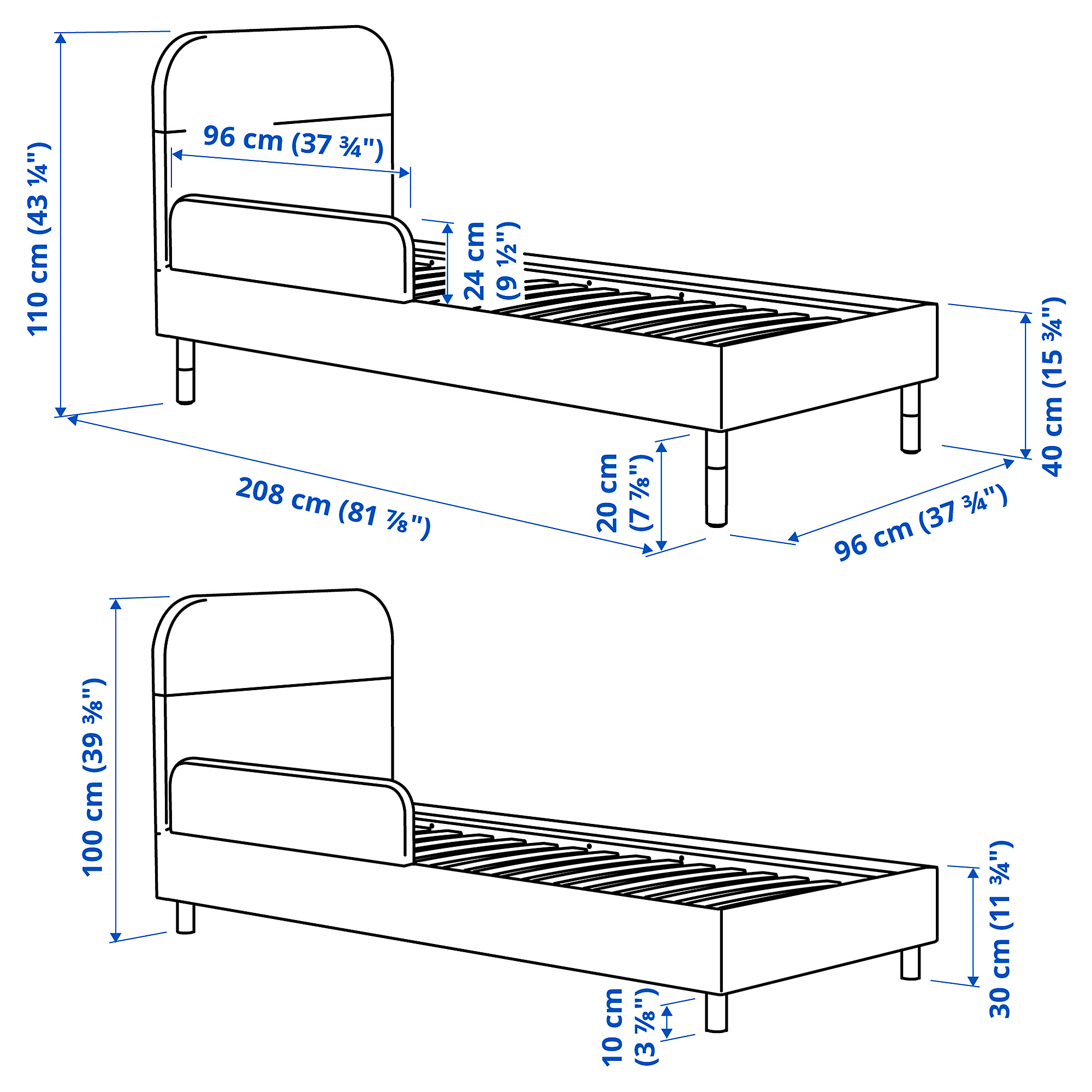 GRYSNA upholstered bed frame
