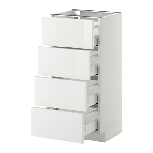 METOD - 底櫃附4面板/4抽屜, 白色 Maximera/Ringhult 白色 | IKEA 線上購物 - PE411298_S4