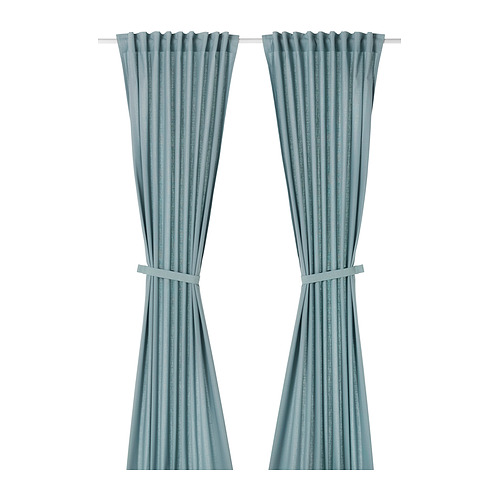 RITVA curtains with tie-backs, 1 pair