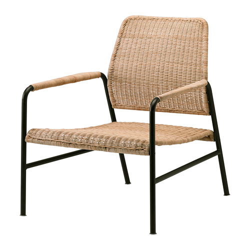 ULRIKSBERG - 扶手椅, 籐製/碳黑色 | IKEA 線上購物 - PE716932_S4