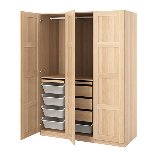 PAX/BERGSBO - 衣櫃/衣櫥組合, 染白橡木紋, 150x60x201 公分 | IKEA 線上購物 - PE781614_S4