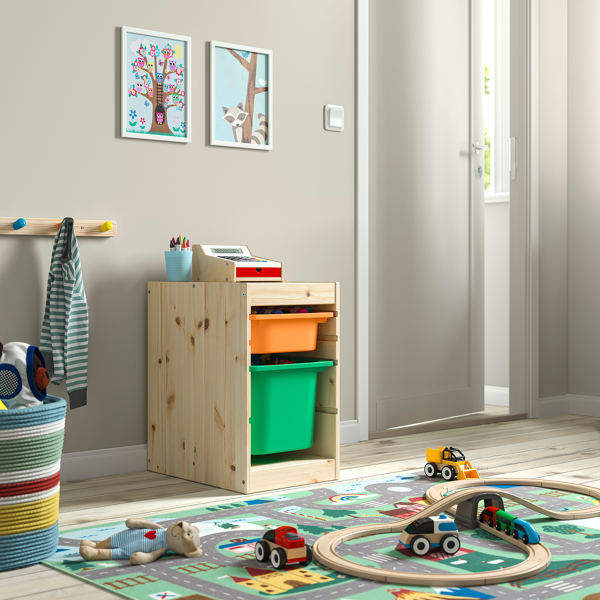 TROFAST storage combination with boxes