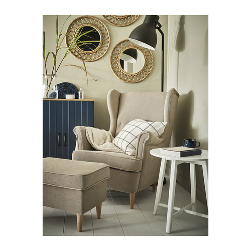 STRANDMON armchair and footstool