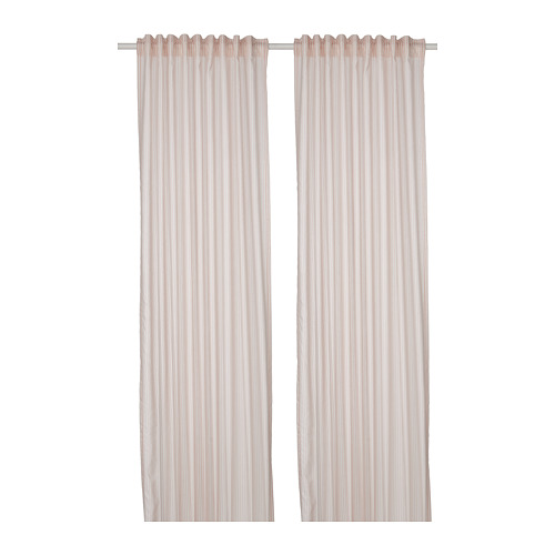 BYMOTT - 窗簾 2件裝, 白色/米色 條紋 | IKEA 線上購物 - PE811833_S4