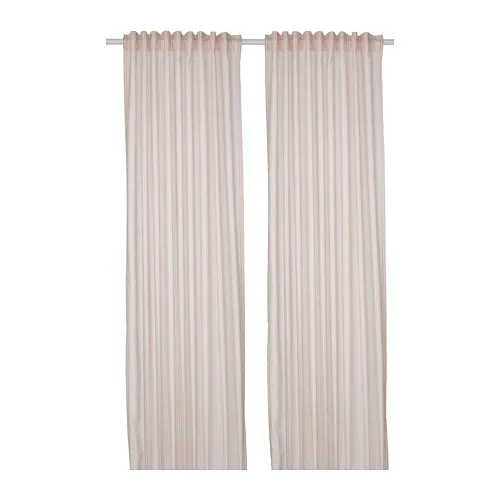 BYMOTT - 窗簾 2件裝, 白色/米色 條紋/含織帶, 120x250 公分 | IKEA 線上購物 - PE811833_S4