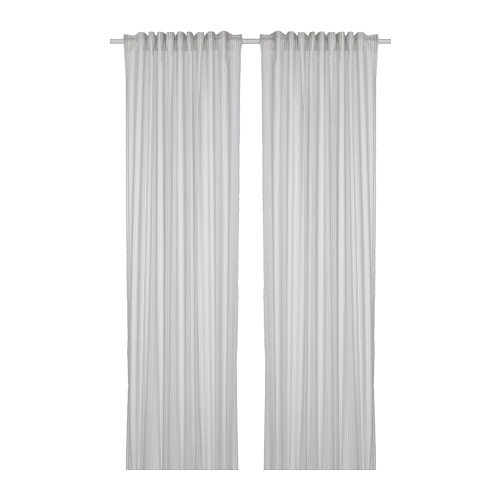 BYMOTT - 窗簾 2件裝, 白色/淺灰色 條紋 | IKEA 線上購物 - PE811838_S4