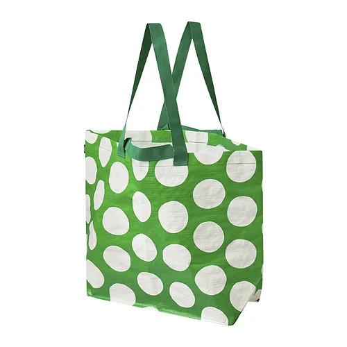 SÄCKKÄRRA - 購物袋, 白色/綠色, 18x45x45 公分/36 公升 | IKEA 線上購物 - PE959817_S4