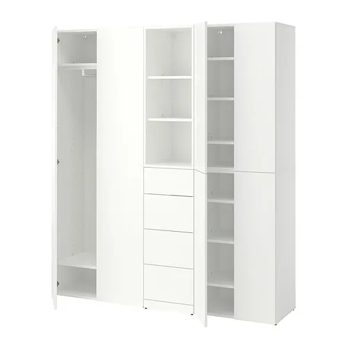 LASTARE - 衣櫃/衣櫥組合，白色，180x42x201 公分 | IKEA 線上購物 - PE997608_S4