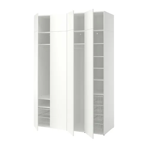 LASTARE - 衣櫃/衣櫥組合，白色/附高度延伸櫃，160x62x236 公分 | IKEA 線上購物 - PE997603_S4