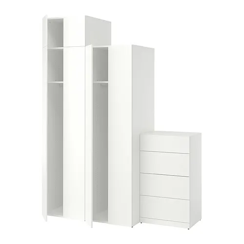 LASTARE - 衣櫃/衣櫥組合，白色/附高度延伸櫃，180x62x237 公分 | IKEA 線上購物 - PE997598_S4