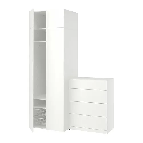 LASTARE - 衣櫃/衣櫥組合，白色/附高度延伸櫃，160x62x237 公分 | IKEA 線上購物 - PE997607_S4