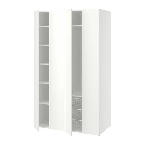 LASTARE - 衣櫃/衣櫥組合，白色，120x62x201 公分 | IKEA 線上購物 - PE997612_S4