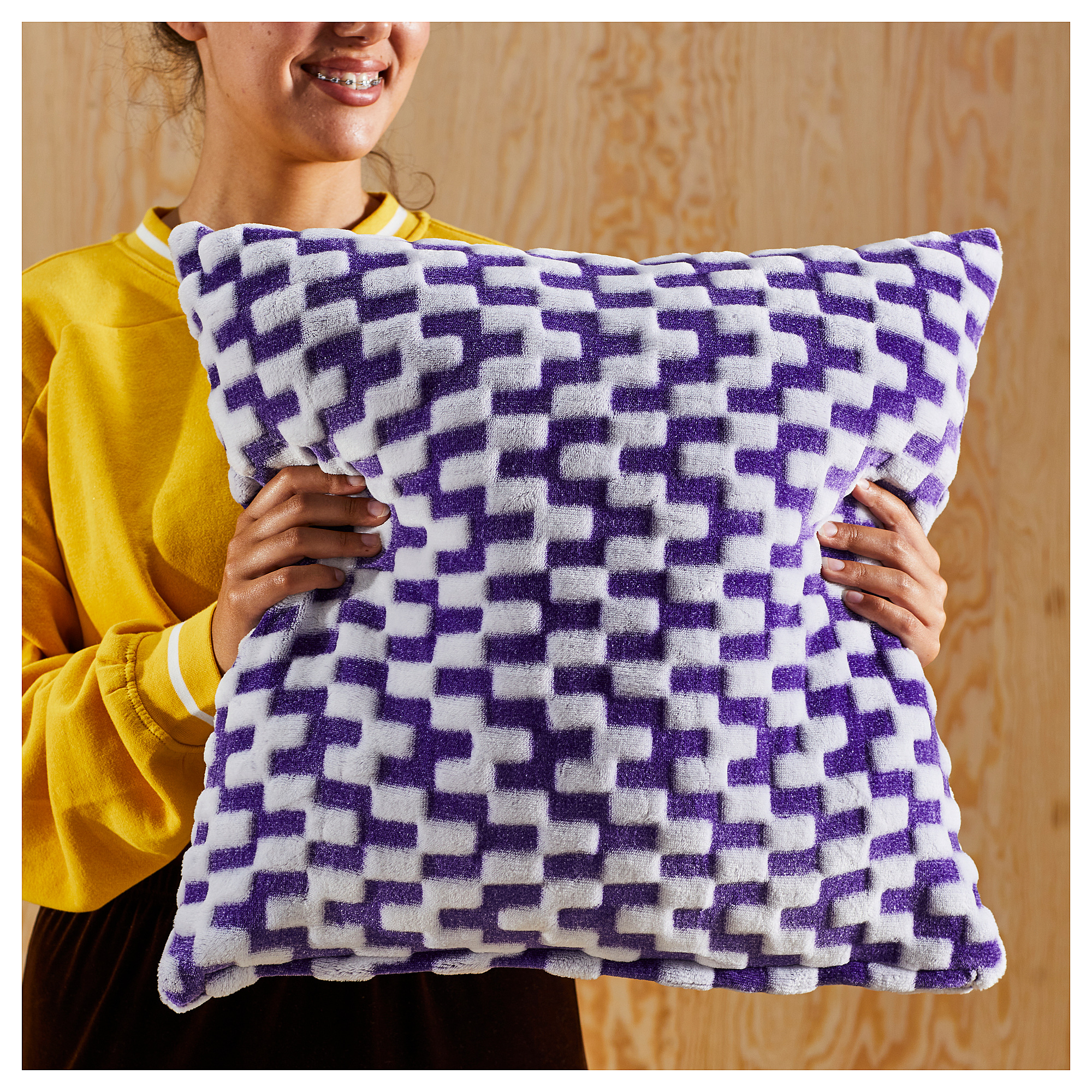 BLÅSKATA cushion cover