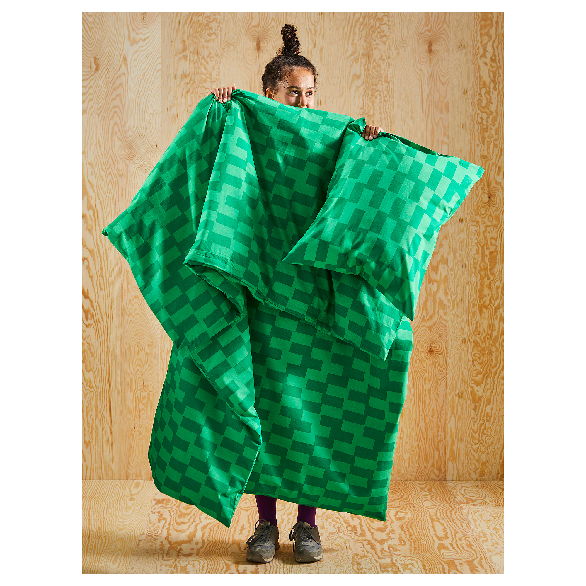 BLÅSKATA duvet cover and pillowcase