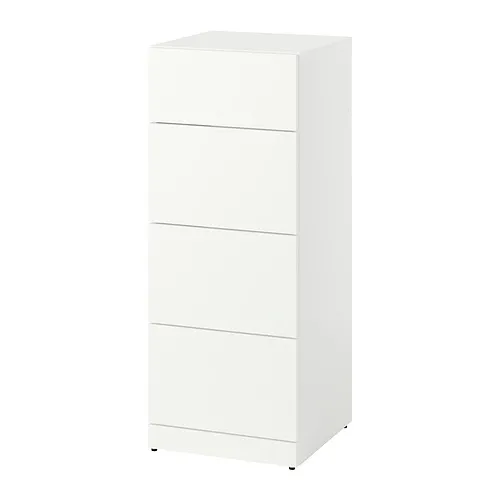 LASTARE - 抽屜櫃/4抽，白色，40x42x100 公分 | IKEA 線上購物 - PE997658_S4