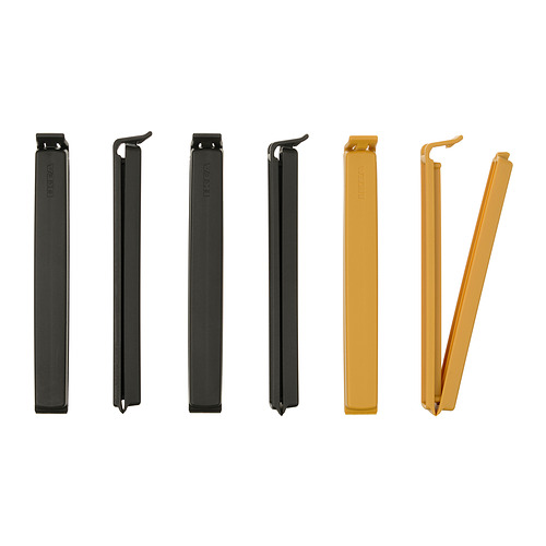 BEVARA - sealing clip, anthracite/dark yellow | IKEA Taiwan Online - PE893823_S4
